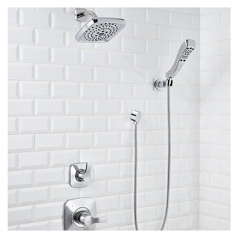 Raccord de tuyau chromé avec support de douchette Keymark en laiton carré  1/2, coude de douche avec support, raccord de sable pour douche à main :  : Bricolage